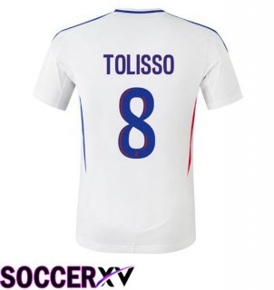 lyon OL (TOLISSO 8) Home Soccer Jersey White 2024/2025