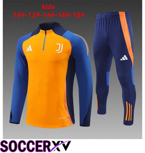 Juventus Kids kit Training Tracksuit Orange 2024/2025