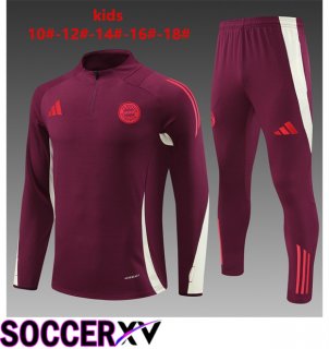 Bayern Munich Kids kit Training Tracksuit Red 2024/2025