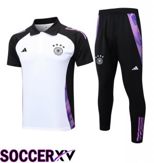 Germany Soccer Polo + Training Pants White 2024/2025