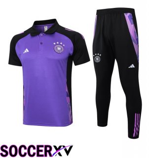 Germany Soccer Polo + Training Pants Purple 2024/2025