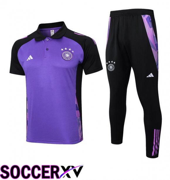 Germany Soccer Polo + Training Pants Purple 2024/2025