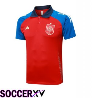 Spain Soccer Polo Red 2024/2025