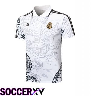 Real Madrid Soccer Polo White 2024/2025