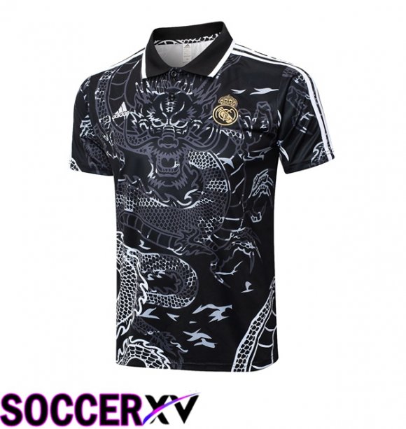 Real Madrid Soccer Polo Black 2024/2025