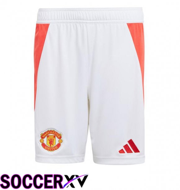 Manchester United Home Soccer Shorts White 2024/2025