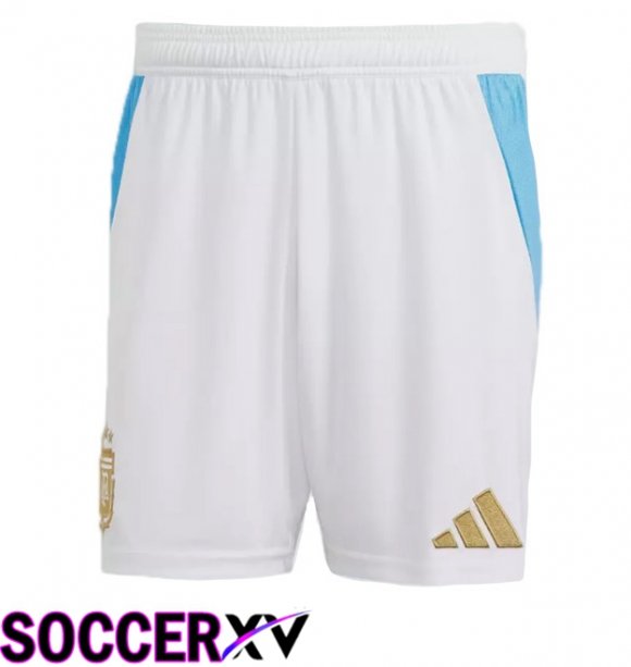 Argentina Home Soccer Shorts White 2024/2025