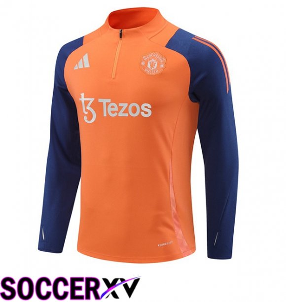 Manchester United Training Sweatshirt Orange 2024/2025