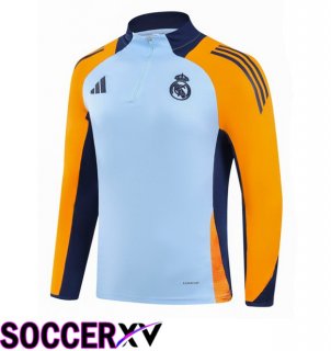 Real Madrid Training Sweatshirt White Yellow 2024/2025