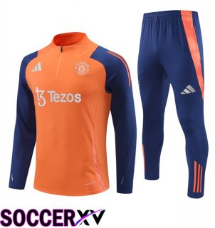 Manchester United kit Training Tracksuit Orange 2024/2025