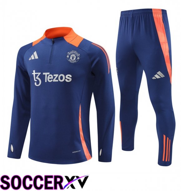 Manchester United kit Training Tracksuit Blue Royal 2024/2025