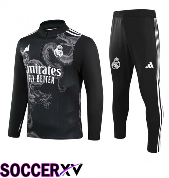 Real Madrid kit Training Tracksuit Black 2024/2025