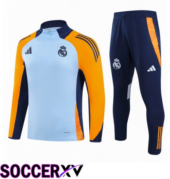 Real Madrid kit Training Tracksuit White Yellow 2024/2025