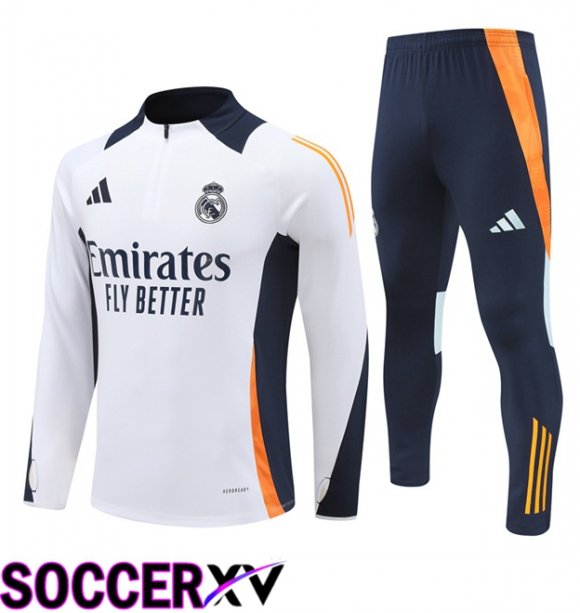 Real Madrid kit Training Tracksuit White 2024/2025