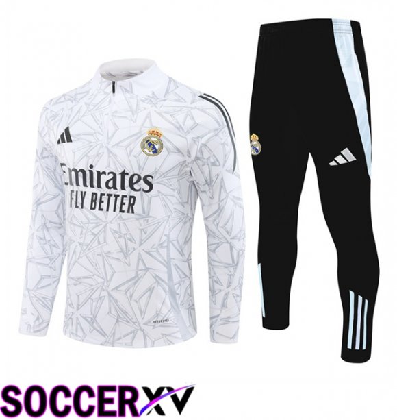 Real Madrid kit Training Tracksuit White 2024/2025