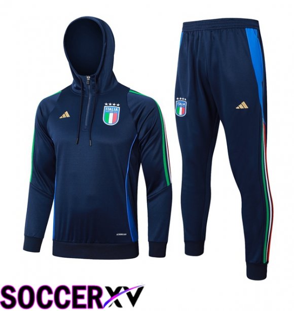 Italy Training Tracksuit Sweatshirt HoodieBlue Royal 2024/2025