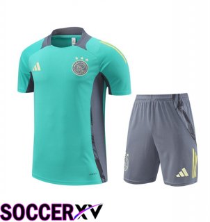 AFC Ajax kit Training T Shirt + Shorts Green 2024/2025