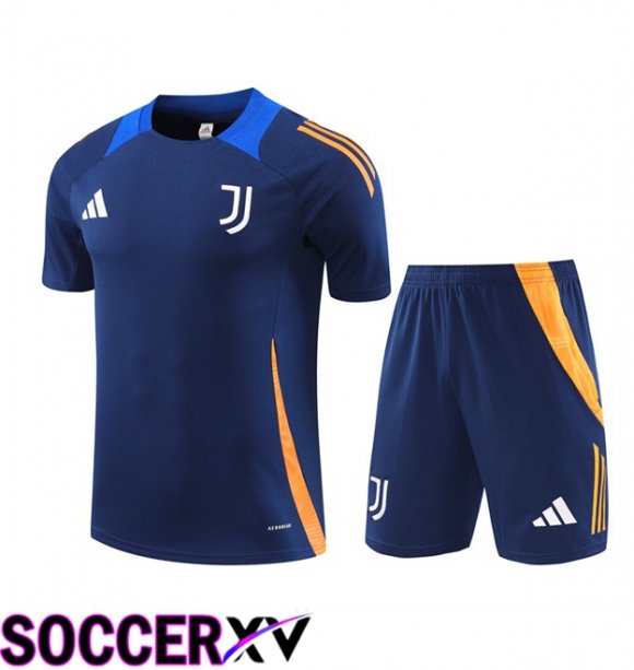 Juventus kit Training T Shirt + Shorts Blue Royal 2024/2025