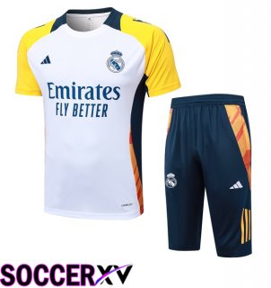 Real Madrid kit Training T Shirt + Shorts White 2024/2025