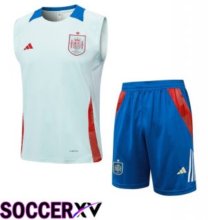 Spain Soccer Vest + Shorts Blue 2024/2025