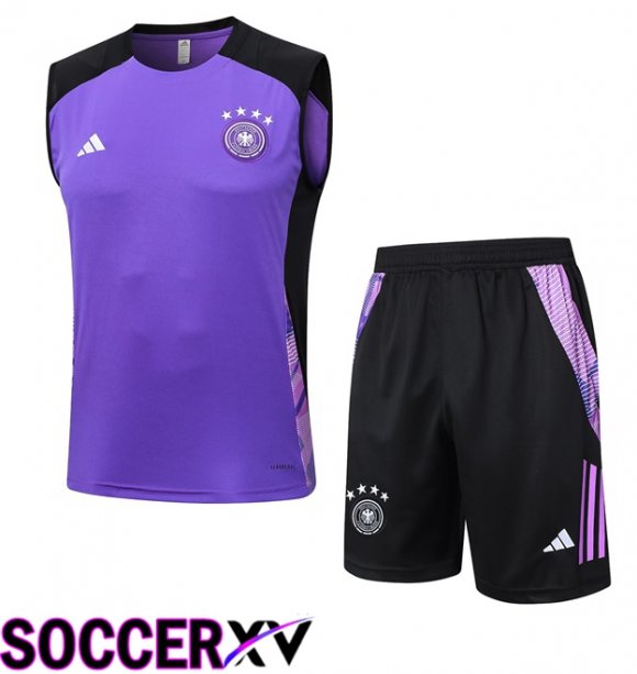 Germany Soccer Vest + Shorts Purple 2024/2025