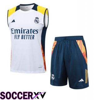 Real Madrid Soccer Vest + Shorts White 2024/2025