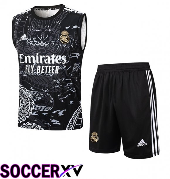 Real Madrid Soccer Vest + Shorts Black 2024/2025