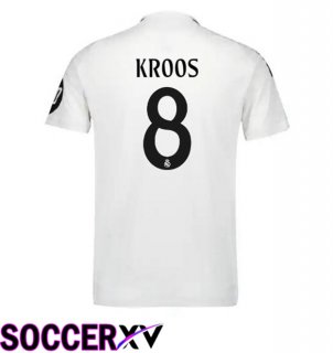 Real Madrid (Kroos 8) Home Soccer Jersey White 2024/2025