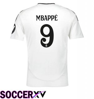 Real Madrid (Mbappé 9) Home Soccer Jersey White 2024/2025