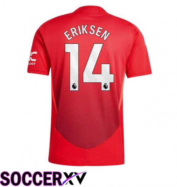 Manchester United (Eriksen 14) Home Soccer Jersey Red 2024/2025