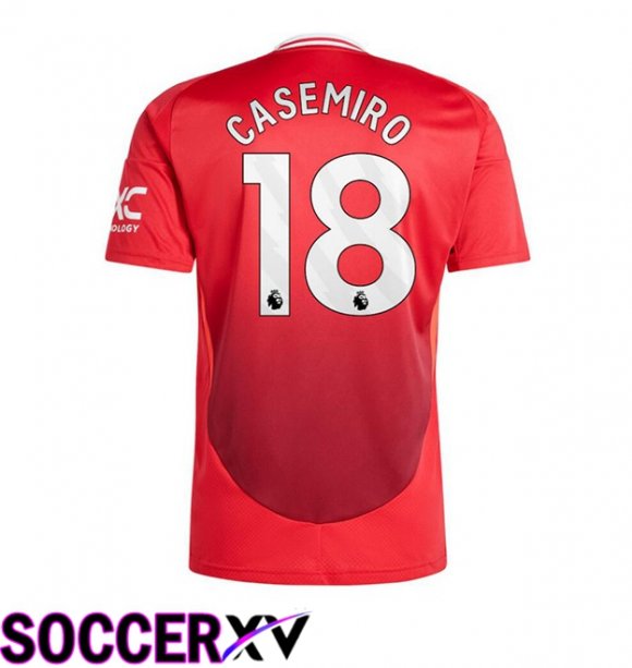 Manchester United (Casemiro 18) Home Soccer Jersey Red 2024/2025