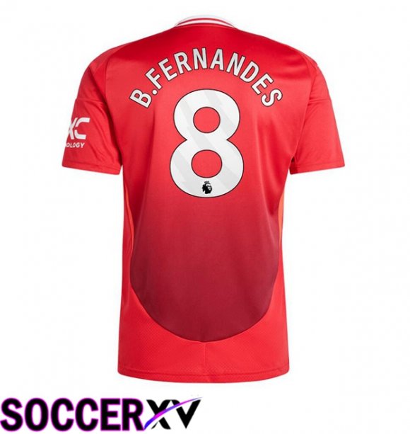 Manchester United (B.Fernandes 8) Home Soccer Jersey Red 2024/2025