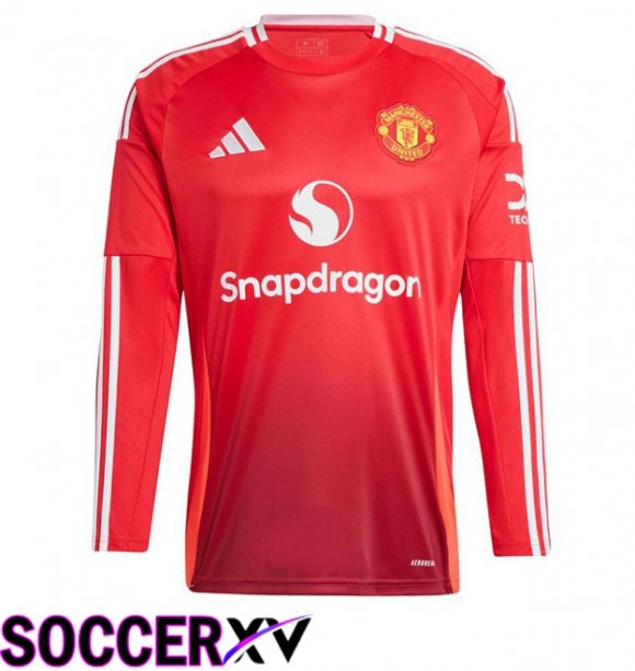 Manchester United Home Soccer Jersey Long sleeve Red 2024/2025