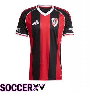 River Plate Away Soccer Jersey Red Black 2025/2026