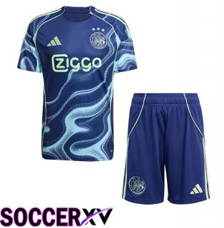 AFC Ajax Kids Away Soccer Jersey Blue 2025/2026