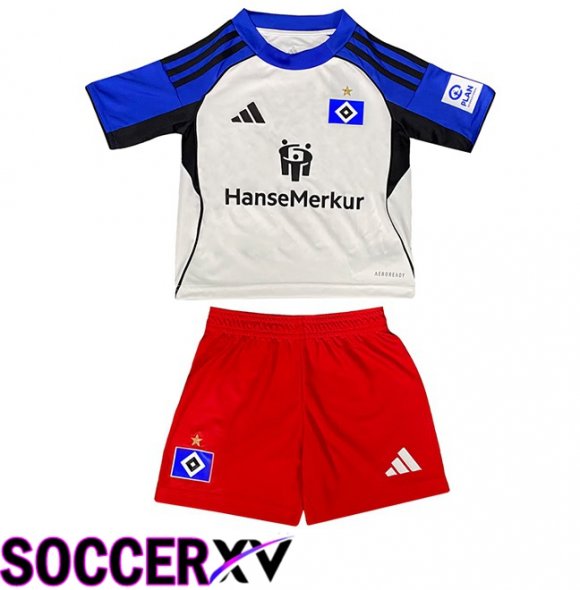 Hamburger SV Kids Home Soccer Jersey Blue White 2025/2026