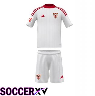 Sevilla FC Kids Home Soccer Jersey White 2025/2026