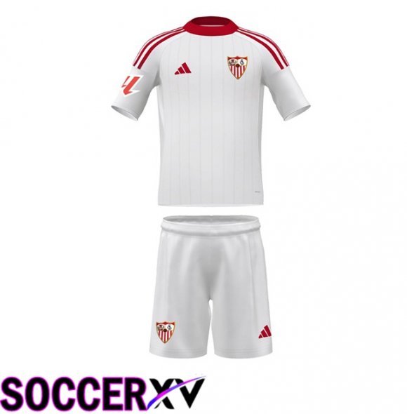 Sevilla FC Kids Home Soccer Jersey White 2025/2026