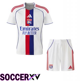 lyon OL Kids Home Soccer Jersey White 2025/2026