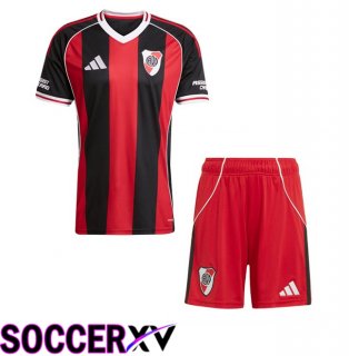 River Plate Kids Away Soccer Jersey Red Black 2025/2026