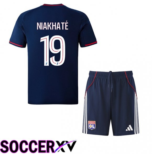 lyon OL (NIAKHATÉ 19) Kids Away Soccer Jersey Blue Royal 2025/2026