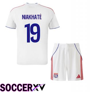 lyon OL (NIAKHATÉ 19) Kids Home Soccer Jersey White 2025/2026