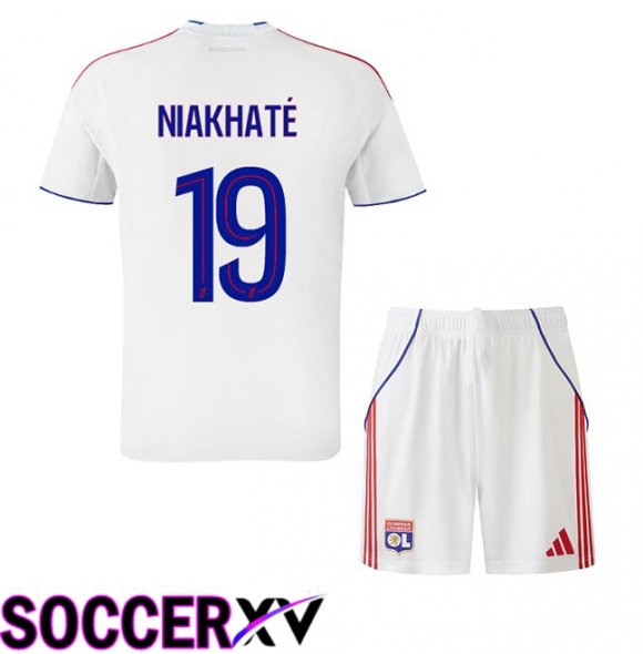 lyon OL (NIAKHATÉ 19) Kids Home Soccer Jersey White 2025/2026