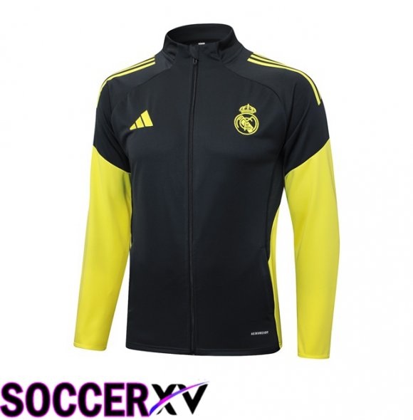 Real Madrid Training Jacket Blue Royal Yellow 2025/2026