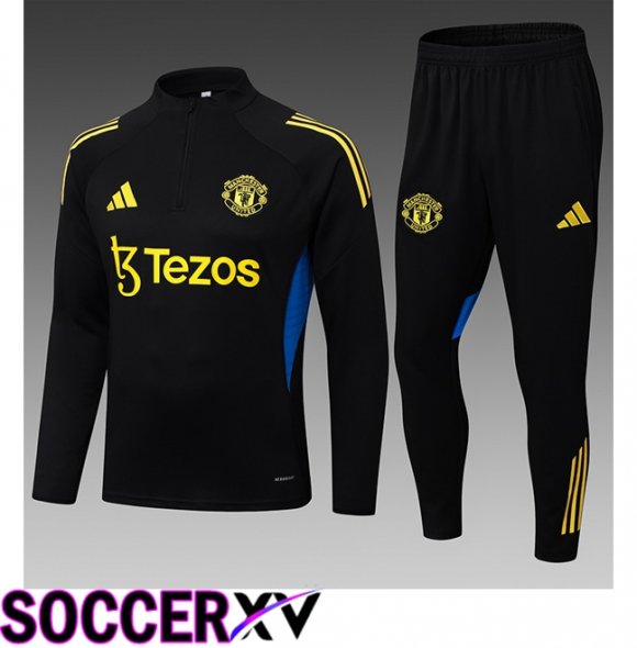 Manchester United Kids kit Training Tracksuit Black 2025/2026