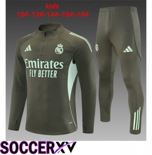 Real Madrid Kids kit Training Tracksuit Green 2025/2026