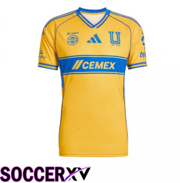 Tigres UANL Home Soccer Jersey Yellow 2025/2026