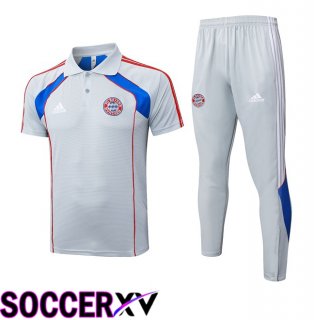 Bayern Munich Soccer Polo + Training Pants Grey 2025/2026
