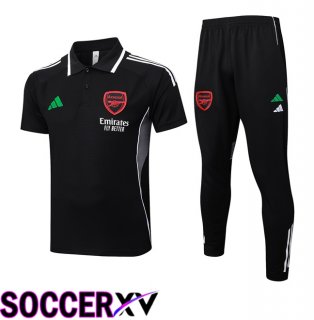 Arsenal Soccer Polo + Training Pants Black 2025/2026
