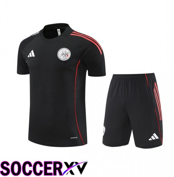AFC Ajax kit Training T Shirt + Shorts Black 2025/2026